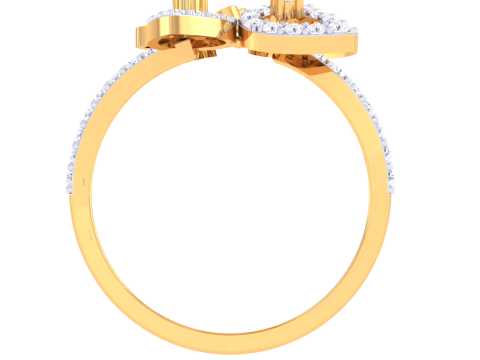 Printable 3D jewelry model of Lady diamond ring Modello 3D