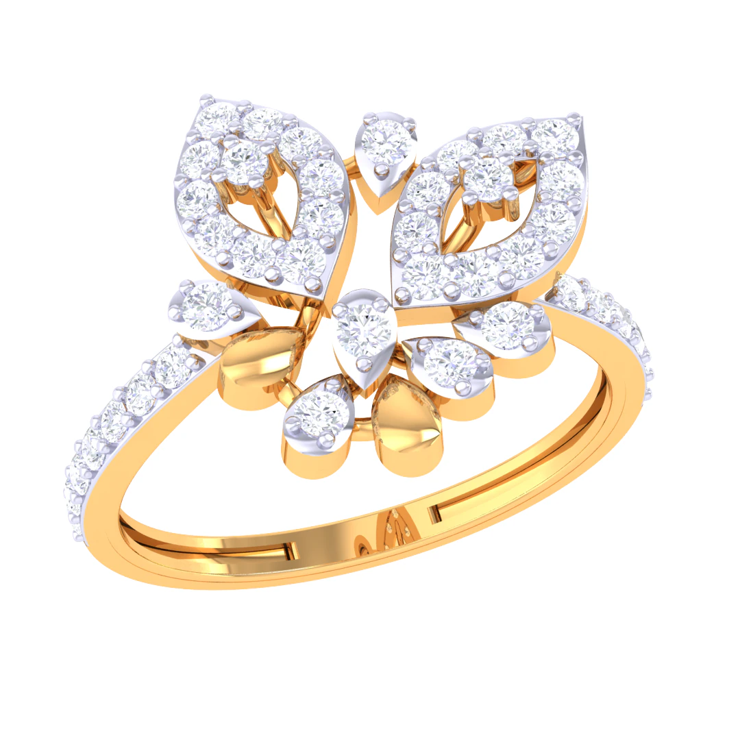 Printable 3D jewelry model of Lady diamond ring 3D Model .c4d .max .obj .3ds .fbx .stl .blend 