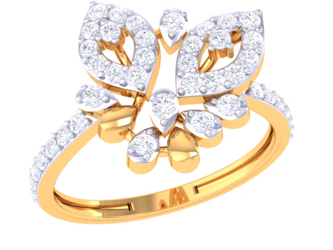 Modello di gioiello stampabile in 3D dell'anello con diamante Lady Modello 3D