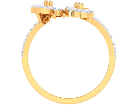 Printable 3D jewelry model of Lady diamond ring Modèle 3D
