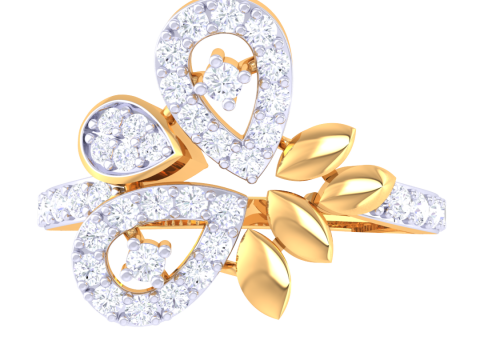 Printable 3D jewelry model of Lady diamond ring Model 3D