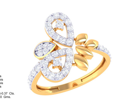 Printable 3D jewelry model of Lady diamond ring Model 3D