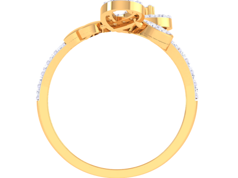 Printable 3D jewelry model of Lady diamond ring Model 3D