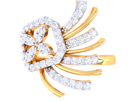 Printable 3D jewelry model of Lady diamond ring 3D Model
