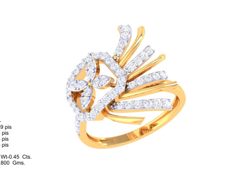 Printable 3D jewelry model of Lady diamond ring 3D Model