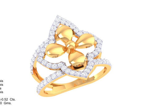 Printable 3D jewelry model of Lady diamond ring 3D Model