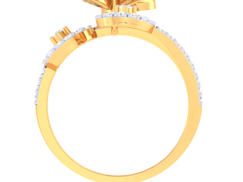 Printable 3D jewelry model of Lady diamond ring Modelo 3D