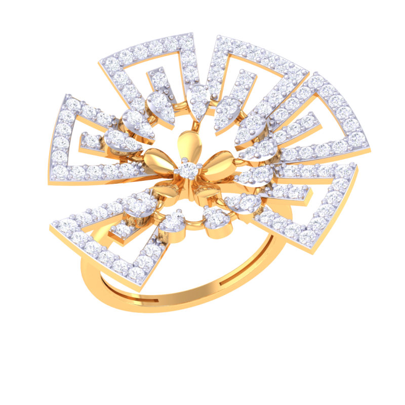 Printable 3D jewelry model of Lady diamond ring 3D मॉडल .c4d .max .obj .3ds .fbx .stl .blend