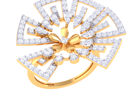 Printable 3D jewelry model of Lady diamond ring Modello 3D