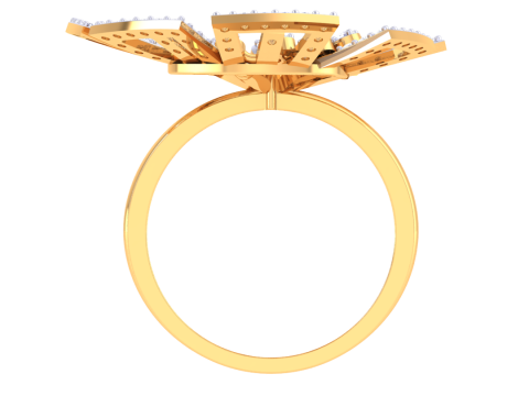 Printable 3D jewelry model of Lady diamond ring 3D मॉडल
