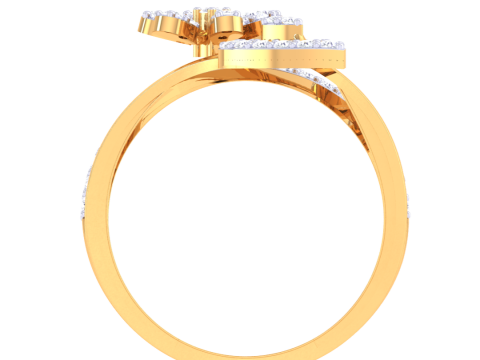 Printable 3D jewelry model of Lady diamond ring 3D 모델