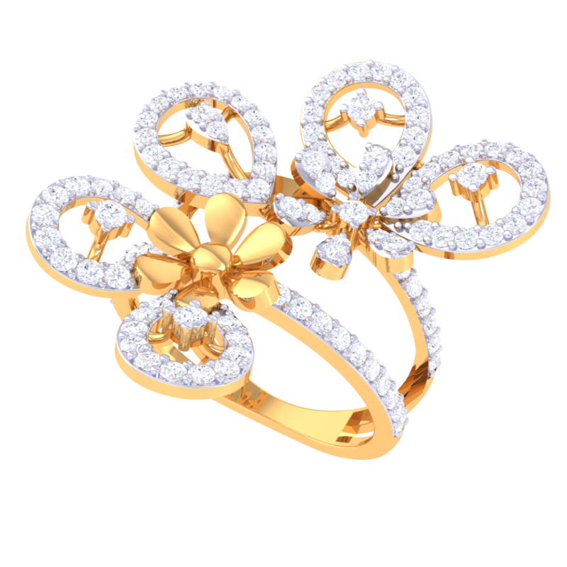 Printable 3D jewelry model of Lady diamond ring Model 3D .c4d .max .obj .3ds .fbx .stl .blend