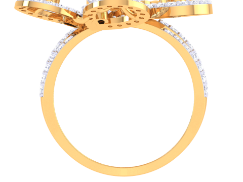Printable 3D jewelry model of Lady diamond ring Model 3D