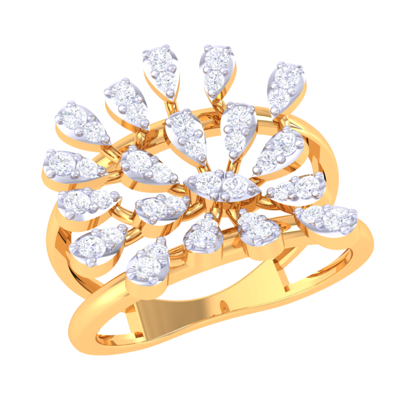 Printable 3D jewelry model of Lady diamond ring Model 3D .c4d .max .obj .3ds .fbx .stl .blend