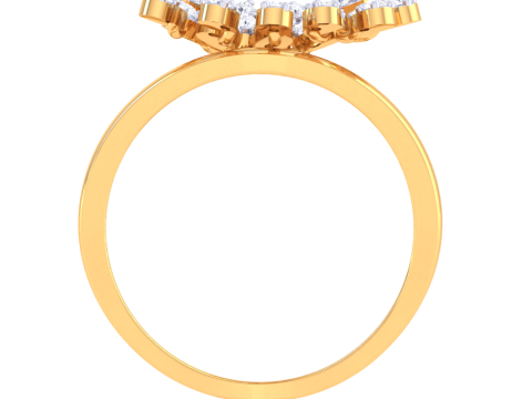 Printable 3D jewelry model of Lady diamond ring Model 3D