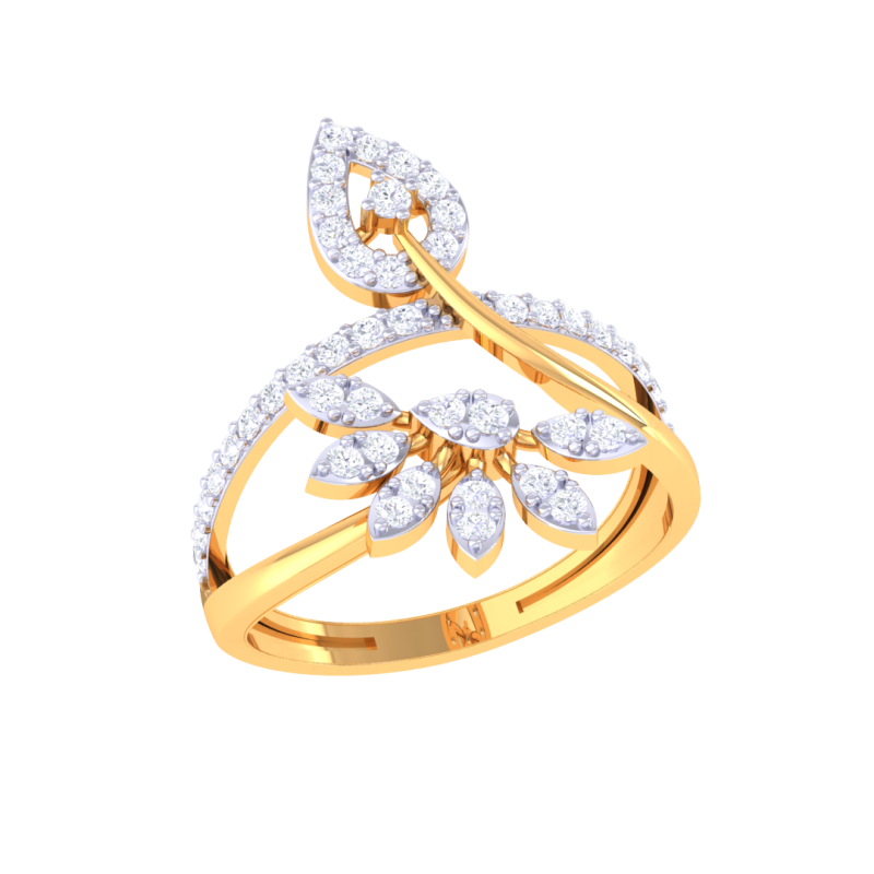 Printable 3D jewelry model of Lady diamond ring Modelo 3D .c4d .max .obj .3ds .fbx .stl .blend