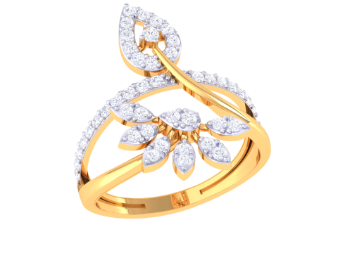 Printable 3D jewelry model of Lady diamond ring Modelo 3D
