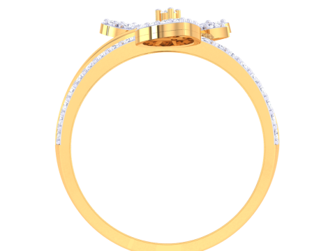 Printable 3D jewelry model of Lady diamond ring Modelo 3D
