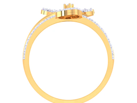 Printable 3D jewelry model of Lady diamond ring 3D Model