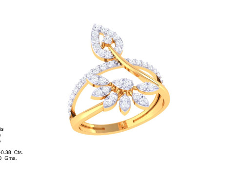 Printable 3D jewelry model of Lady diamond ring Modelo 3D