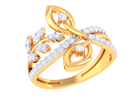 Printable 3D jewelry model of Lady diamond ring 3D 模型