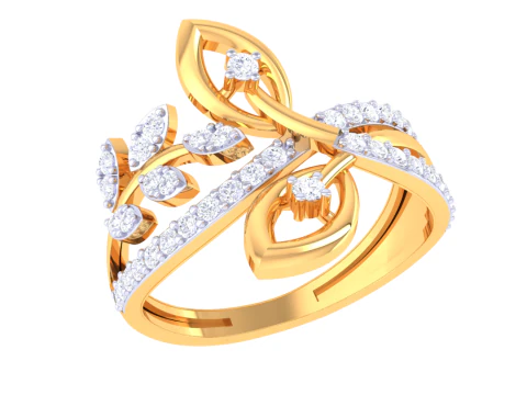 Modello di gioiello stampabile in 3D dell'anello con diamante Lady Modello 3D