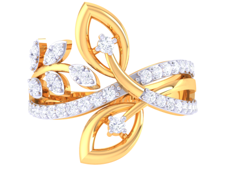 Printable 3D jewelry model of Lady diamond ring 3D Model