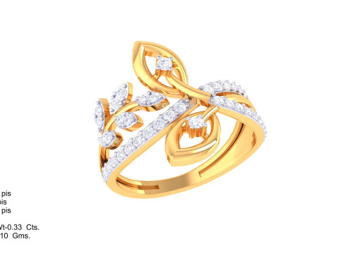 Printable 3D jewelry model of Lady diamond ring 3D Model