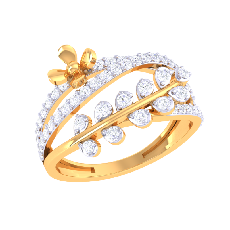 Printable 3D jewelry model of Lady diamond ring 3D 모델 .c4d .max .obj .3ds .fbx .stl .blend