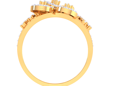 Printable 3D jewelry model of Lady diamond ring Modello 3D