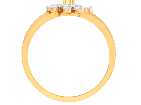 Printable 3D jewelry model of Lady diamond ring Modello 3D