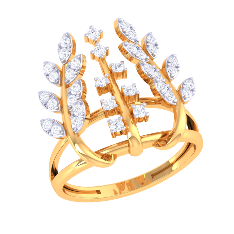 Printable 3D jewelry model of Lady diamond ring 3D मॉडल .c4d .max .obj .3ds .fbx .stl .blend