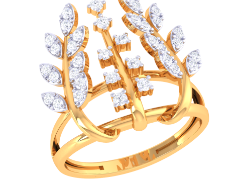 Printable 3D jewelry model of Lady diamond ring Modello 3D