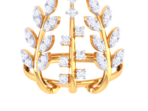 Printable 3D jewelry model of Lady diamond ring 3D मॉडल