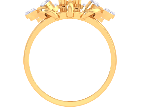 Printable 3D jewelry model of Lady diamond ring 3D मॉडल