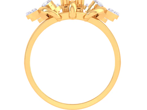 Printable 3D jewelry model of Lady diamond ring 3D Model