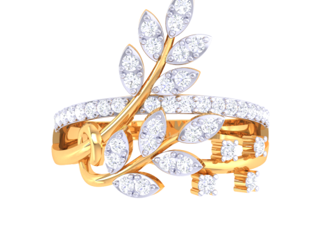 Printable 3D jewelry model of Lady diamond ring Modelo 3D