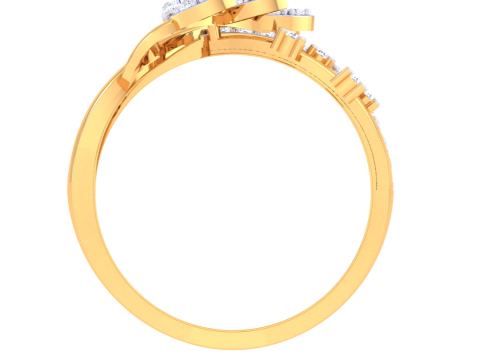 Printable 3D jewelry model of Lady diamond ring Modelo 3D