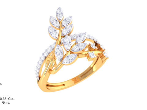 Printable 3D jewelry model of Lady diamond ring Modelo 3D