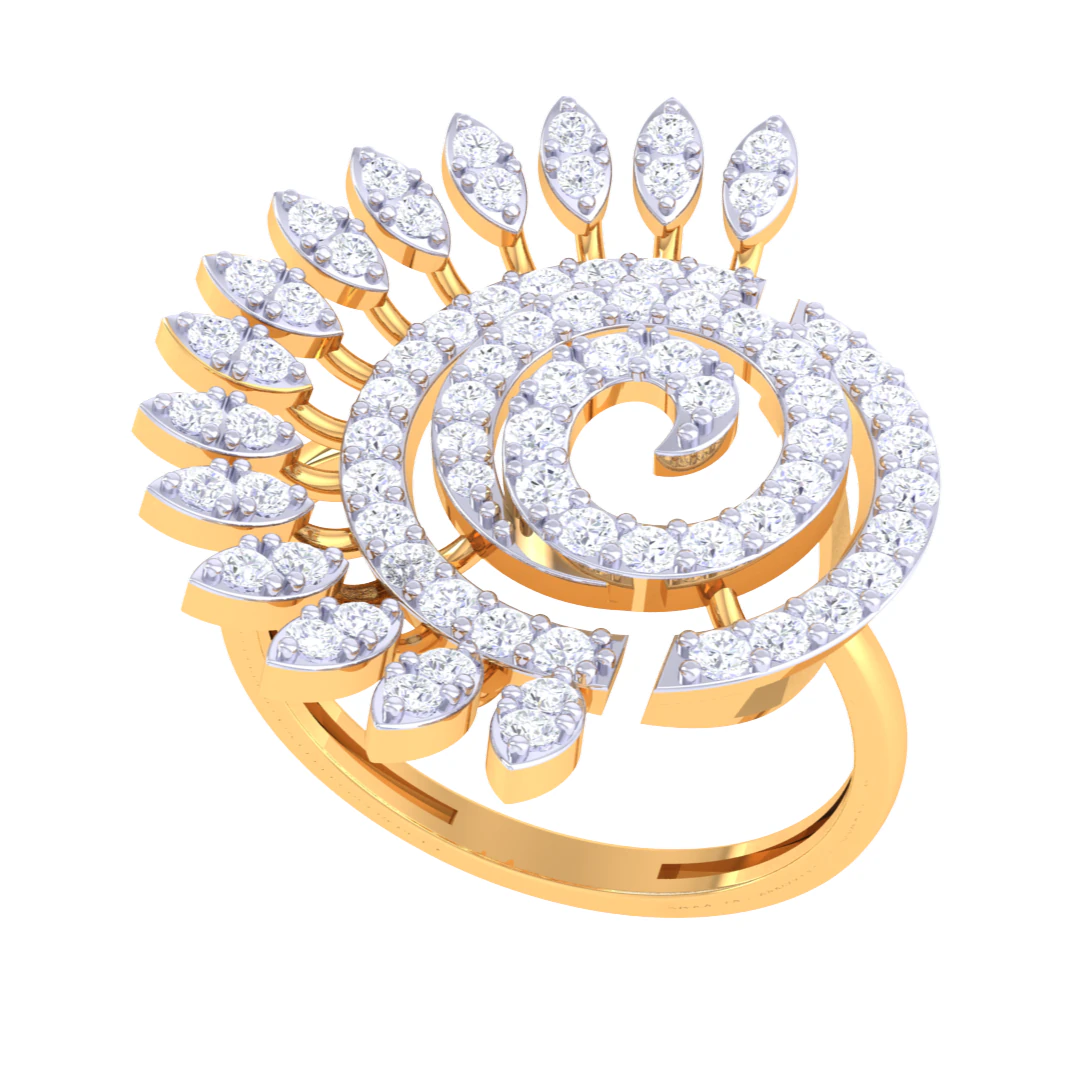 Printable 3D jewelry model of Lady diamond ring 3D Model .c4d .max .obj .3ds .fbx .stl .blend 