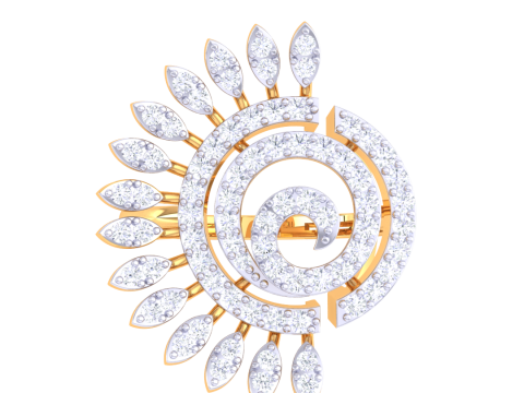 Printable 3D jewelry model of Lady diamond ring Modèle 3D