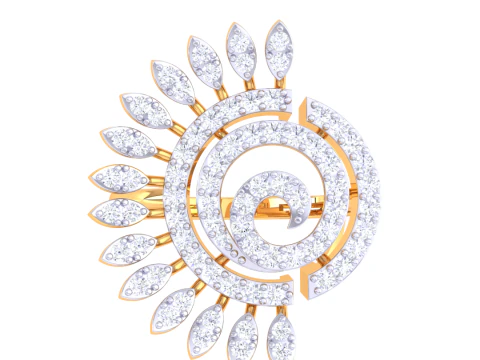 Printable 3D jewelry model of Lady diamond ring 3D Model
