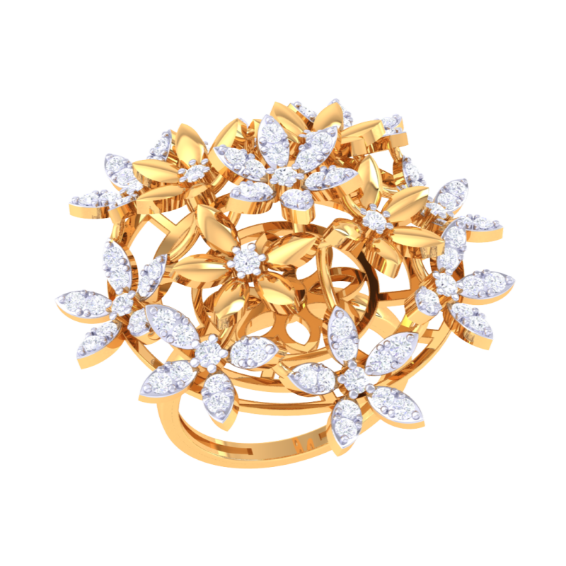 Printable 3D jewelry model of Lady diamond ring Modello 3D .c4d .max .obj .3ds .fbx .stl .blend