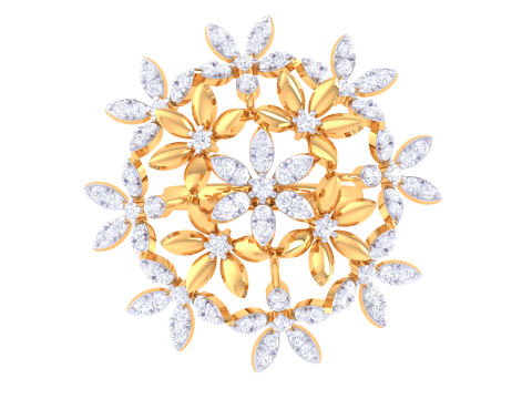 Printable 3D jewelry model of Lady diamond ring Modello 3D
