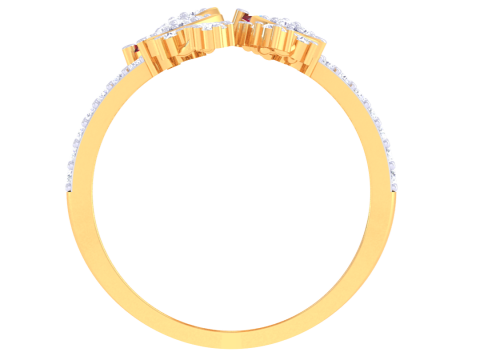 Printable 3D jewelry model of Lady diamond ring Modelo 3D