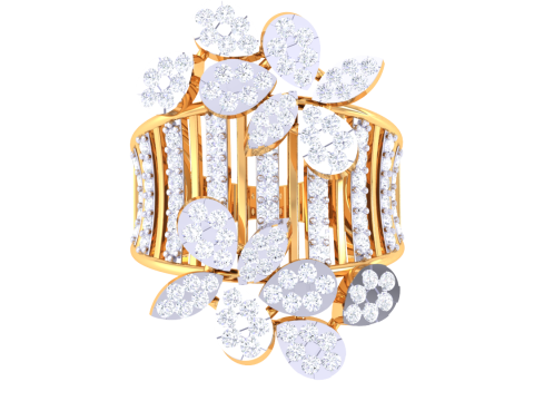 Printable 3D jewelry model of Lady diamond ring Model 3D