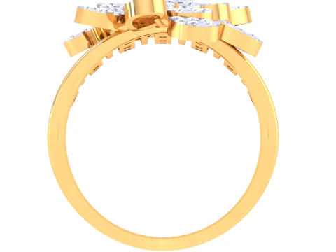 Printable 3D jewelry model of Lady diamond ring 3D Model