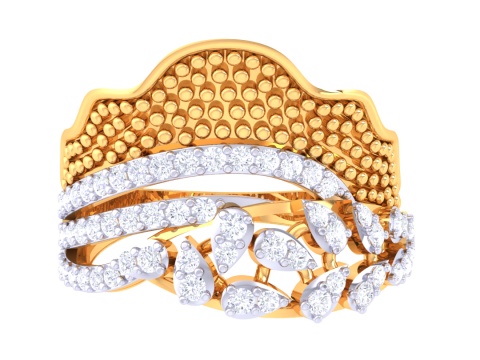 Printable 3D jewelry model of Lady diamond ring 3Dモデル