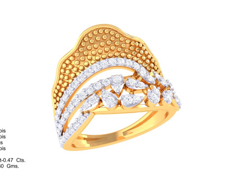 Printable 3D jewelry model of Lady diamond ring 3Dモデル