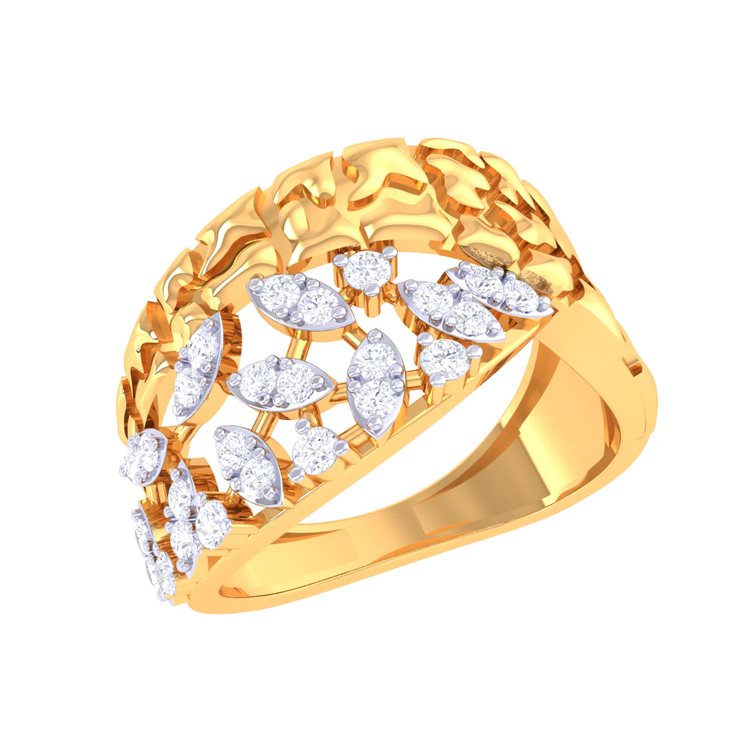 Printable 3D jewelry model of Lady diamond ring 3D Model .c4d .max .obj .3ds .fbx .stl .blend 